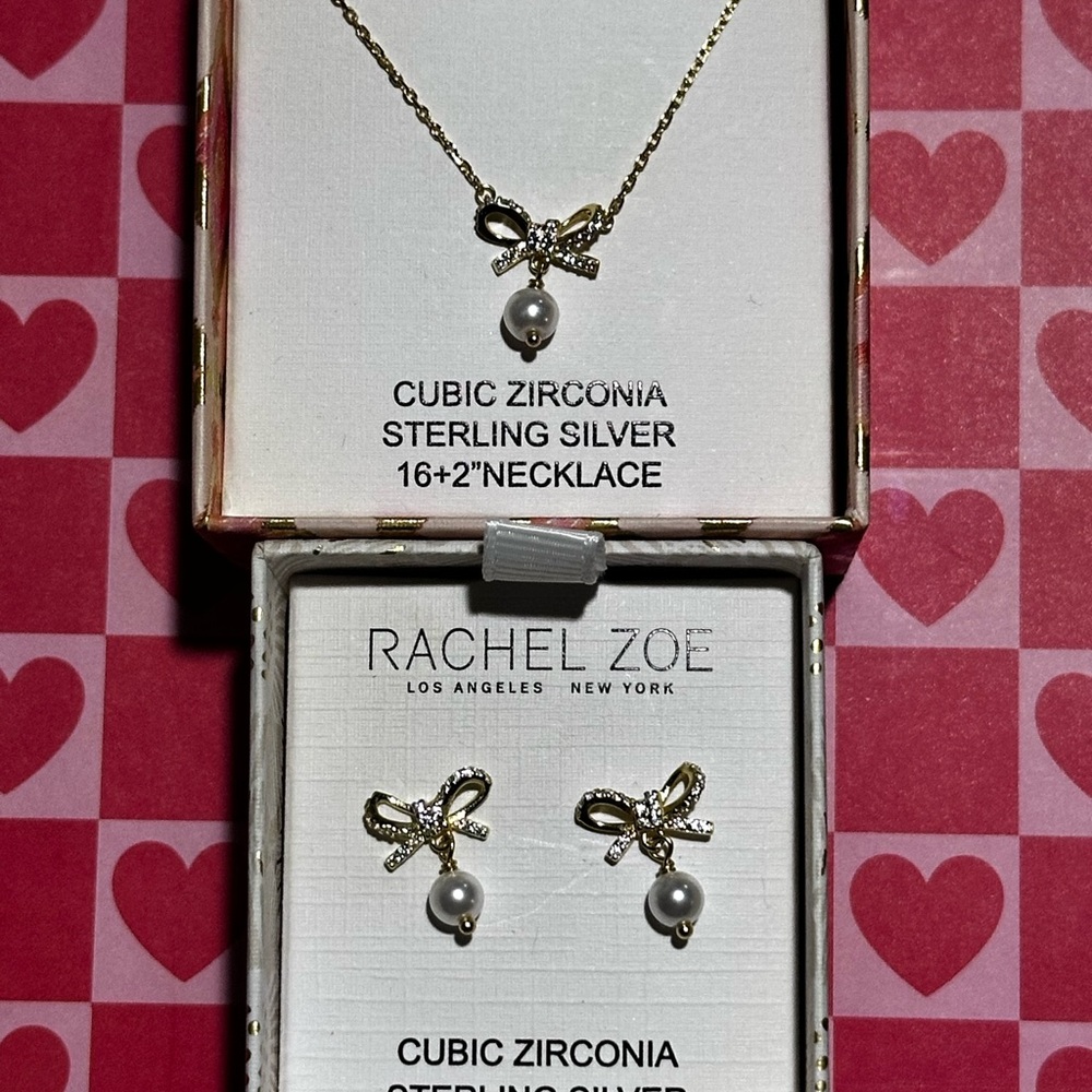 Rachel Zoe Gold and Silver Bow Necklace
